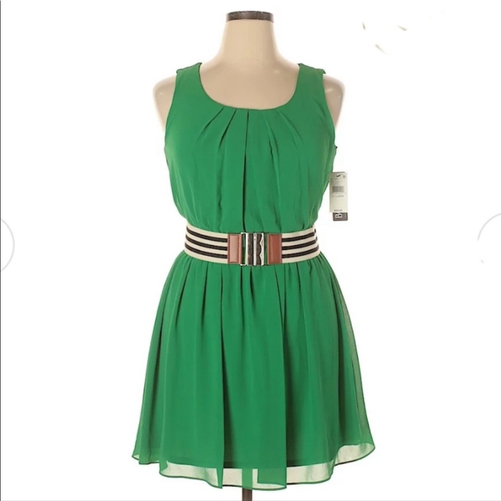 BCX Green Dress with belt.